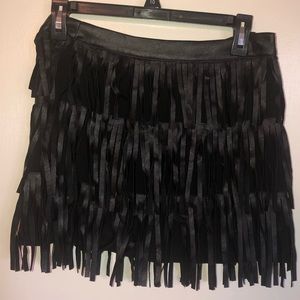 Chelsea and Violet Fringe Vegan Leather Mini